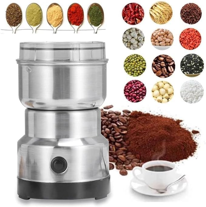 Mini Electric Mixer Grinder | Stainless Steel Small Masala & Spice Grinding Machine | Compact Kitchen Grinder