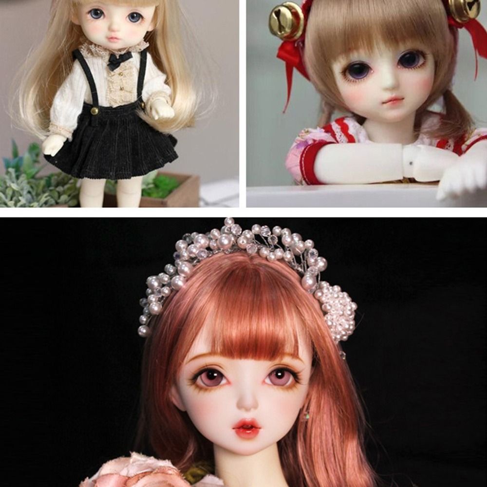 1PC High Quality 10cm Synthetic Fiber Wig Hair Long Straight Doll Wigs DIY Dolls Accessories