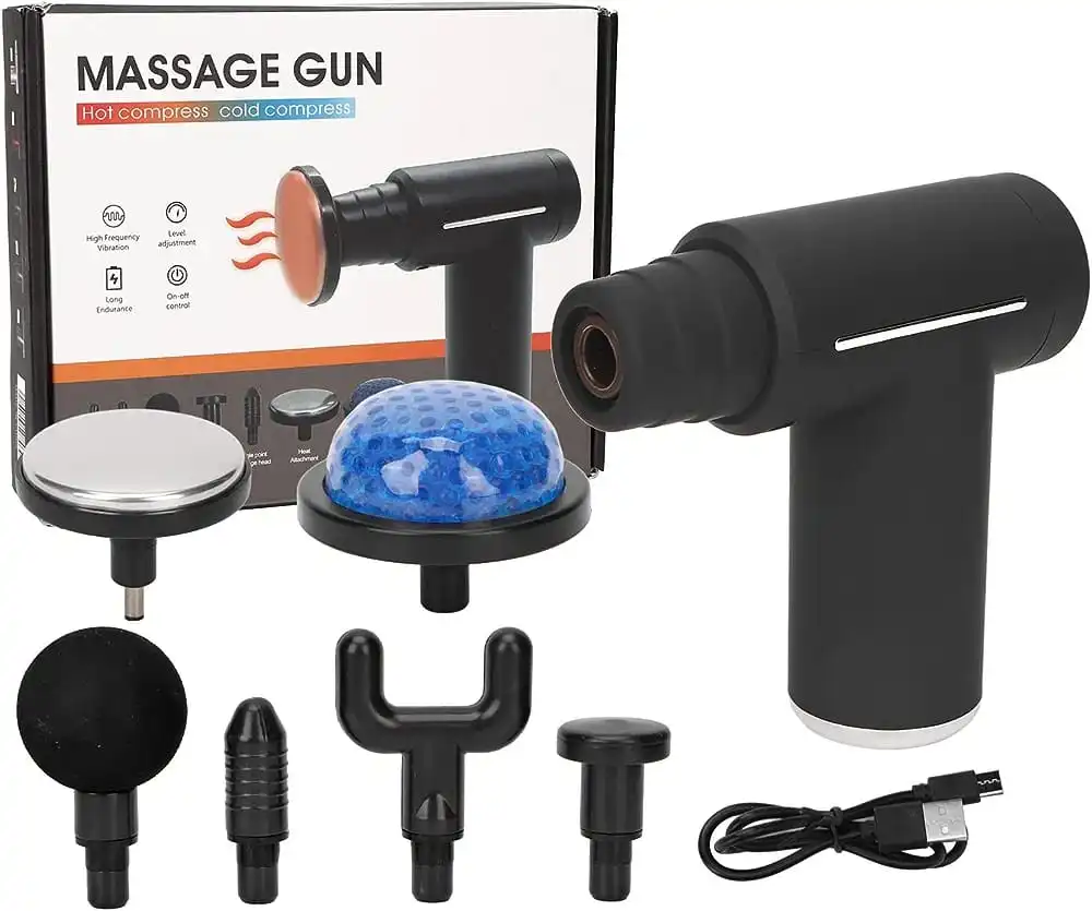 Premium Slovic Massage Gun | Deep Tissue Muscle Massager with Hot & Cold Therapy | 6 Speed Cordless Percussion Massage Gun for Full Body Pain Relief, Sports, Gym & Office Use