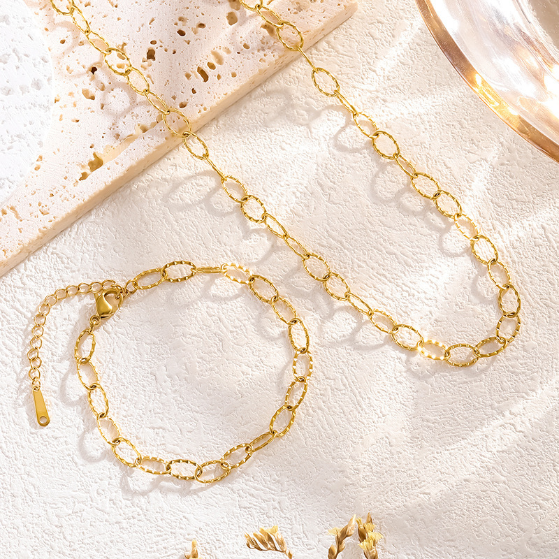 Bracelet Women 2024 New 18k Gold Luxury Ins Niche Design Simple Titanium Steel Adjustable Thin Chain