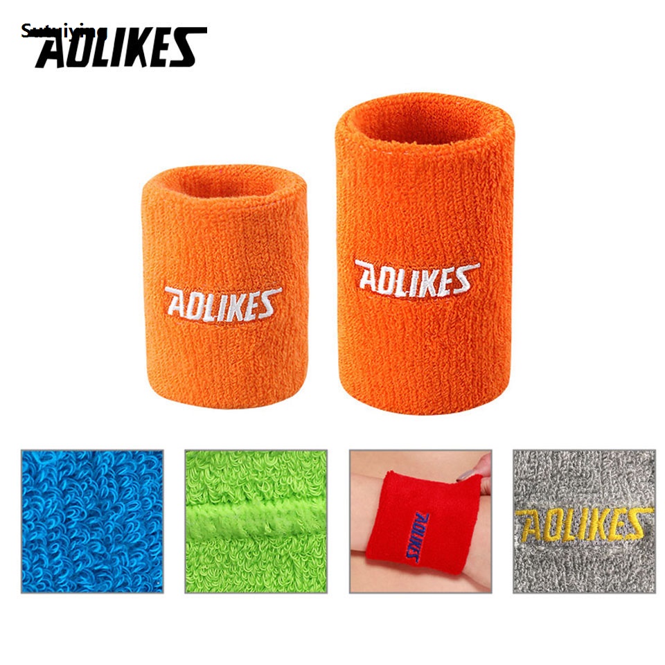 Sutuiying AOLIKES 1 Pair Sweatbands Sports Wristband for Men Women - Moisture Original Wicking Athletic Sweatband for Tennis, Basketball, Running