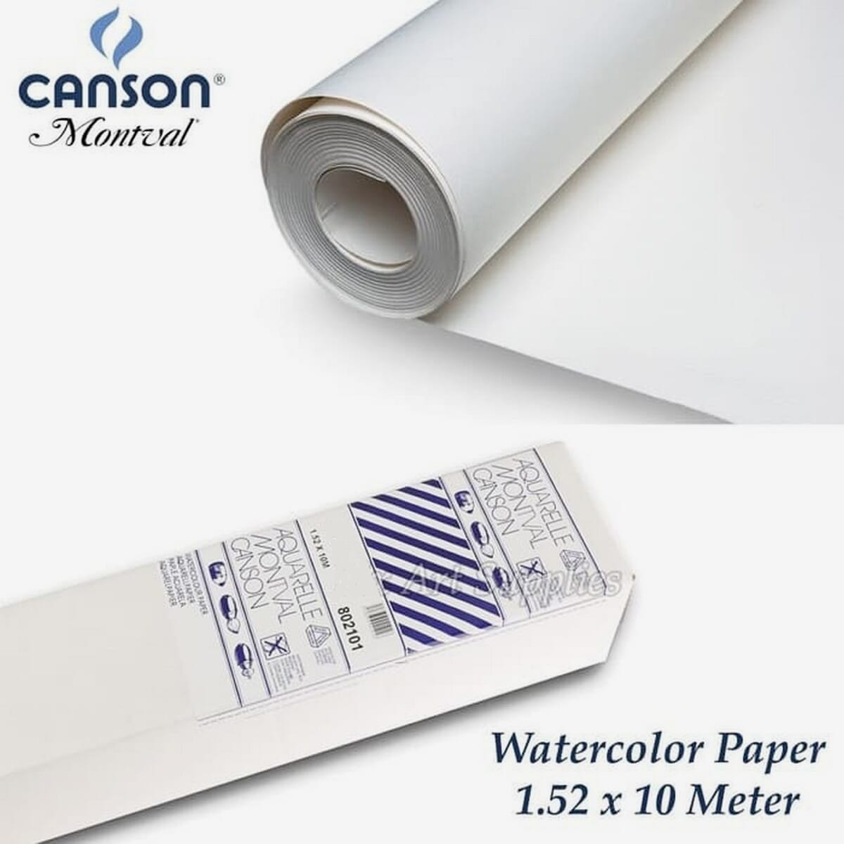Canson Montval Watercolor Paper Roll, 60 Inches x 10 Mtrs (Cold Pressed)