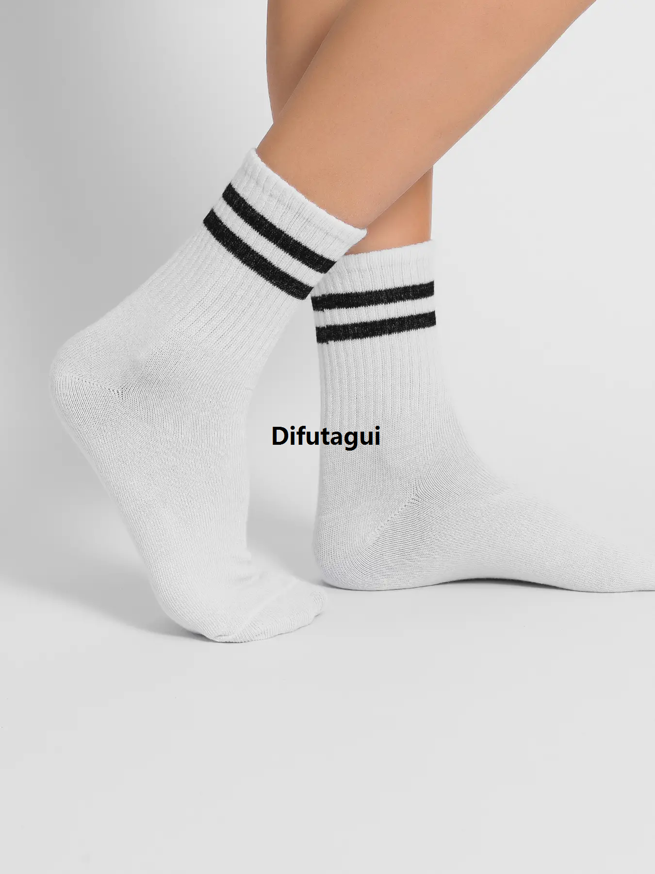 Difutagui New Children's socks men's high quality simple breathable sweat absorbent sports Affordable business men's socks parallel bars double 6 popular spring and autumn