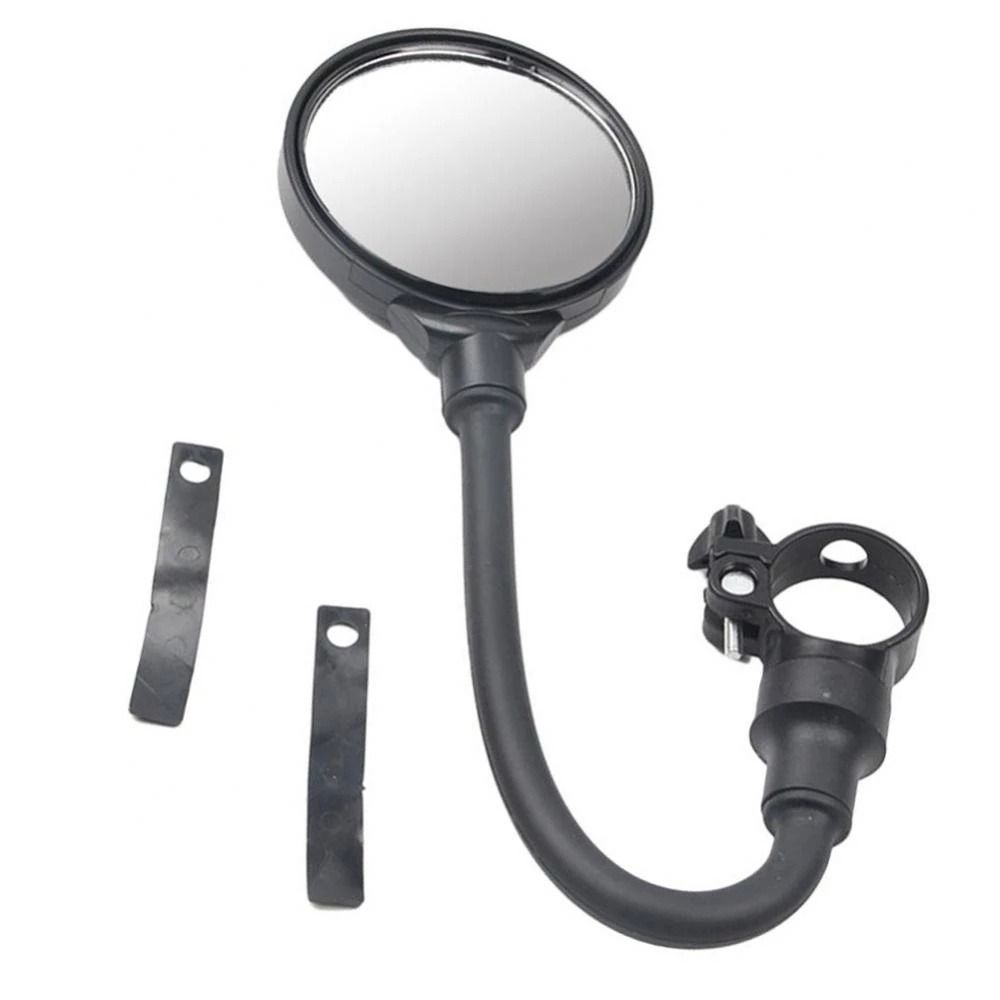 Bicycle Accessories Silicone Handle Bike Handlebar Rearview Mirror Black Flexible 360 Degree Rotation Rearview Mirror Adjustable Long Hose Mirror Bike