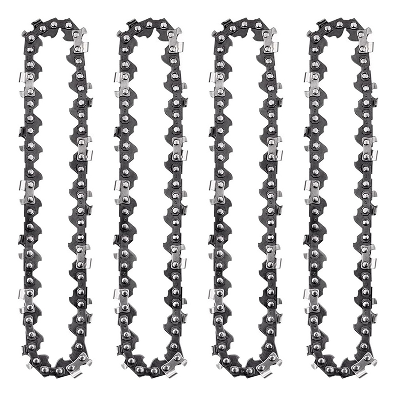 4Pcs Mini Chainsaw Chain 4 Inch Guide Saw Chain 1/4 LP Pitch, 28 Sections for Electric Protable Handheld Chain Saw Easy Install Easy to Use
