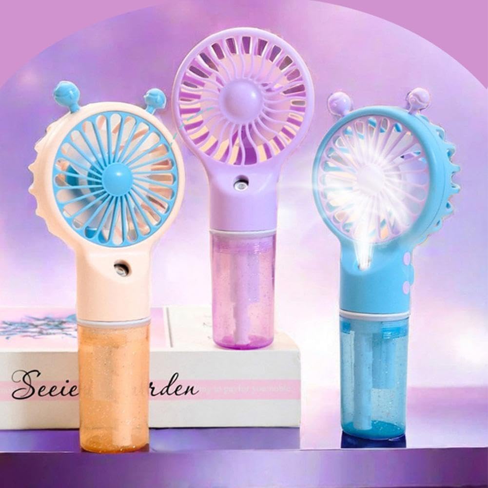 Mist Fan- 2 in 1 Portable Mini Humidity Fan With Water Humidity Noiseless Hand Fan Lightweight Portable Handheld Cooling Fan USB Rechargeable Fan For Kids,Adults,Home,Outdoor
