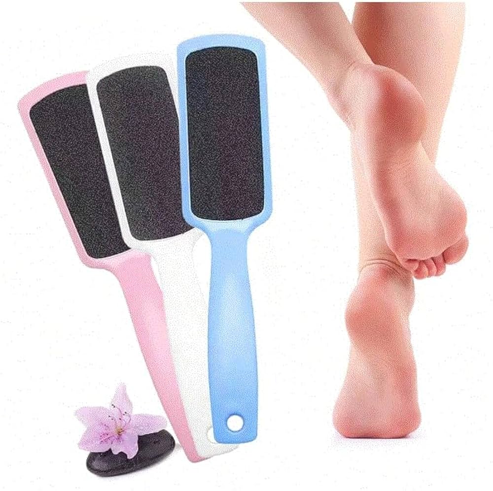 3 Pack , Dual-Sided Feet Scrubber Foot Care Products to Remove Callous Dead and Hard Skin for Both Wet and Dry Feet
