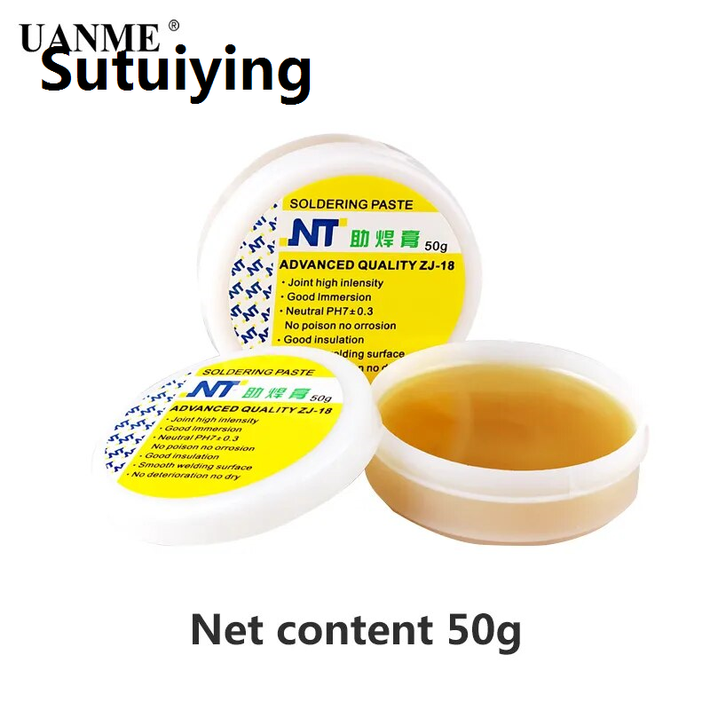 Sutuiying solder paste UANME NT ZJ-18 50g 80g 150g Yellow paste Advance Quality Solder Flux Soldering Paste High Intensity Free Rosinhand tools