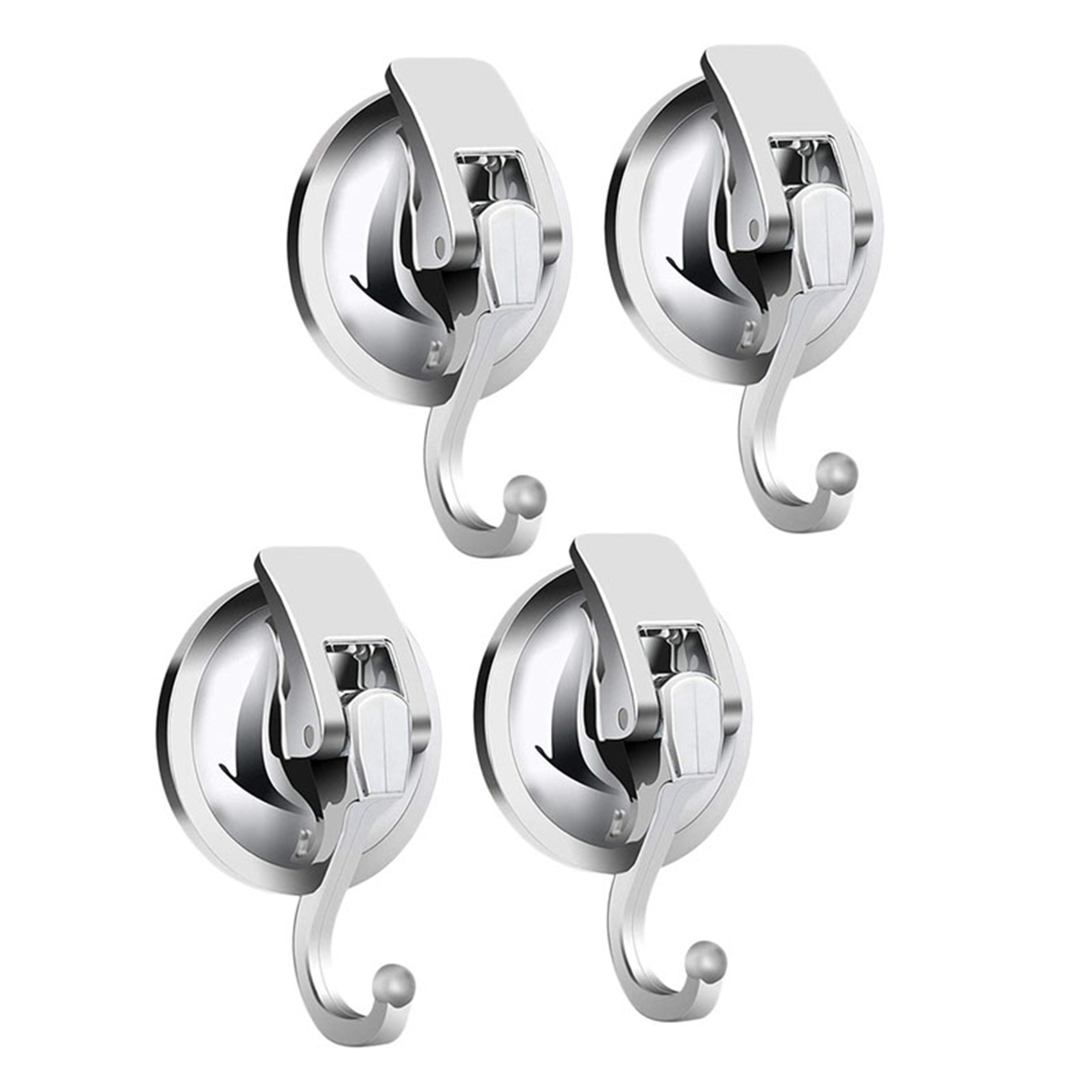 NAMUNY Heavy Duty Vacuum Suction Cup Hooks (4 Pack) for Kitchen Bathroom Restroom Organization