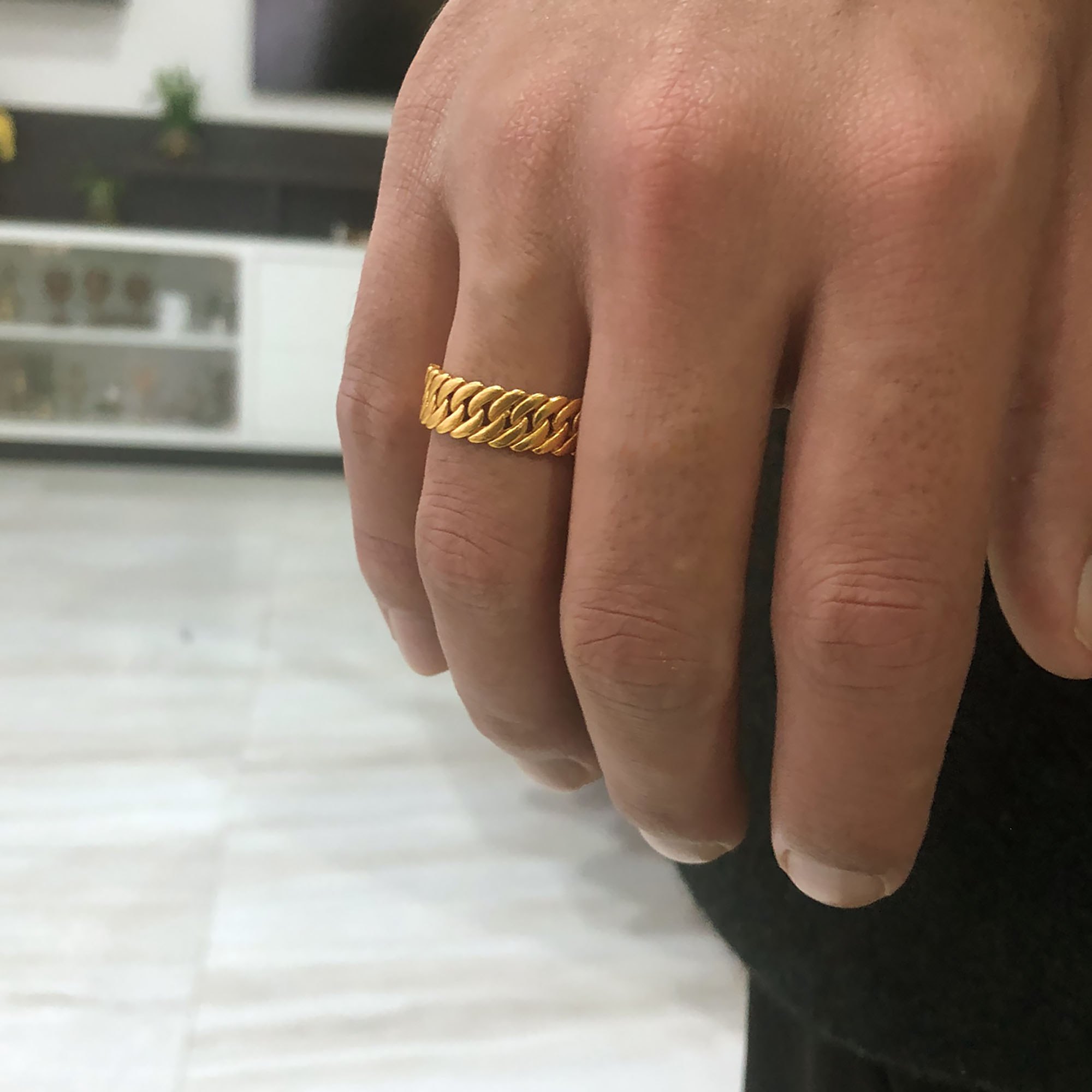 Gold Plated Adjustable Size Chain Design Authi For Men And Women