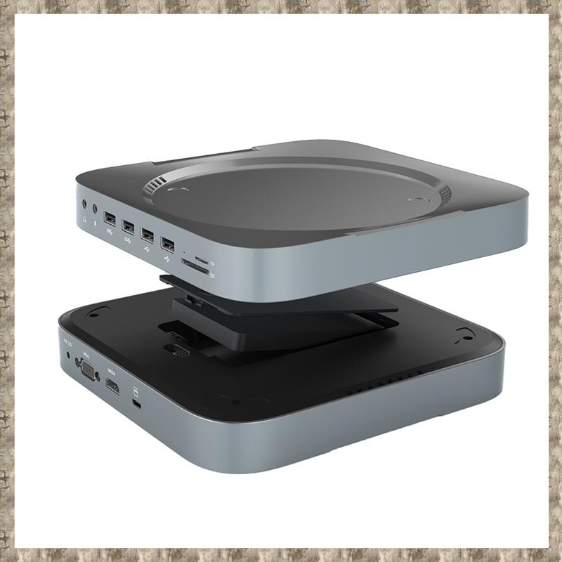 12 in 1 Hub SSD USB C Dock HD Hard Drive Docking Station with HDD Box Laptop Accessories for Mini
