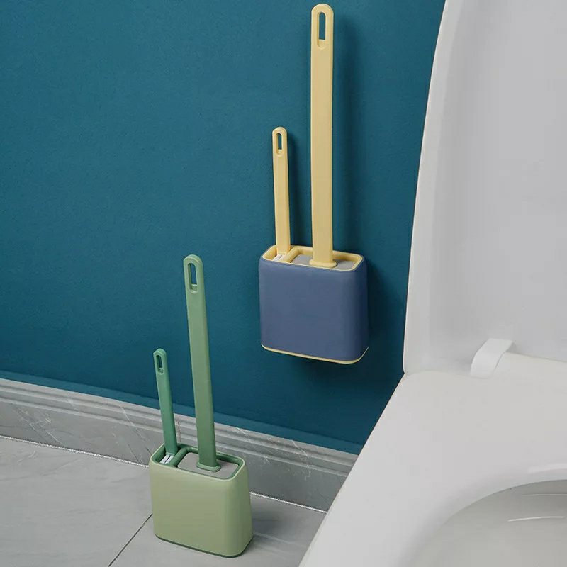 Silicone Toilet Brush Wall-Mounted Cleaning Brush for Bathroom Household Cleaning Produc
