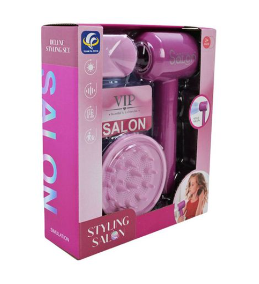 Styling Salon Play Set for Kids with Hair Dryer & Accessories | Creative Beauty Salon Toy for Boys & Girls 3+