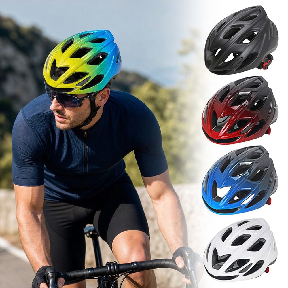 New Ultralight Cycling Helmet Wind-Tunnel Design Breathable Integrated Helmet Adjustable Mountain Bike Helmet Mountain Bike