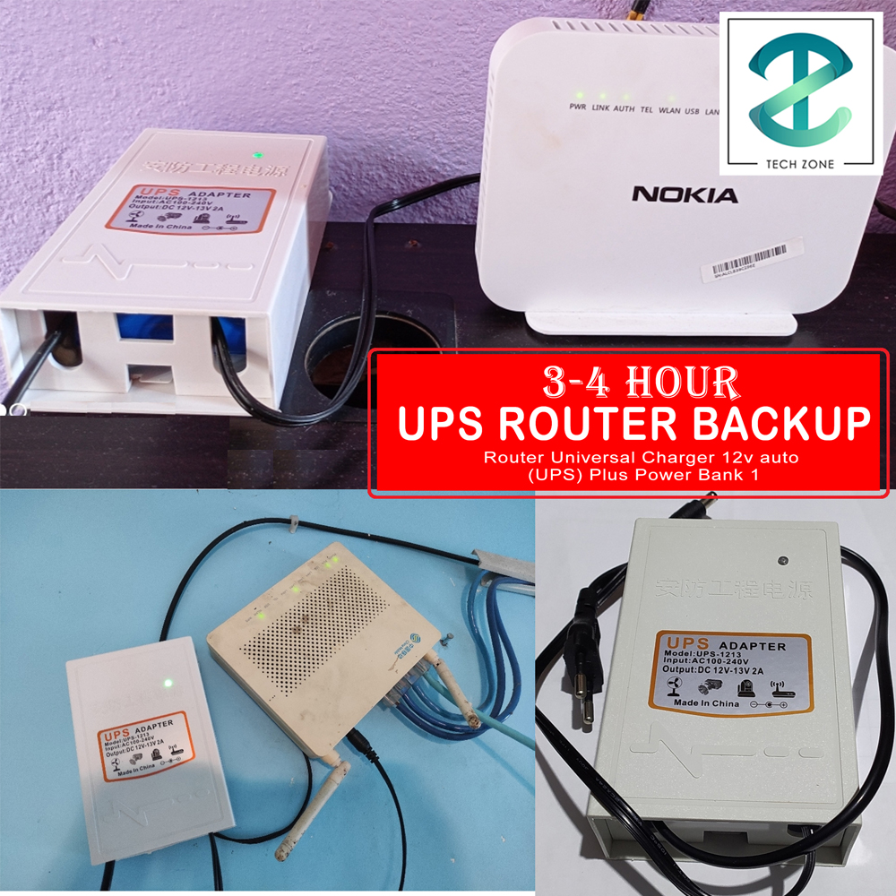 Mini Power Battery Backup 12V-13V 2A Uninterruptible Wall-mounted Power Supply for WiFi Router Security Cameras For 3-4 Hours