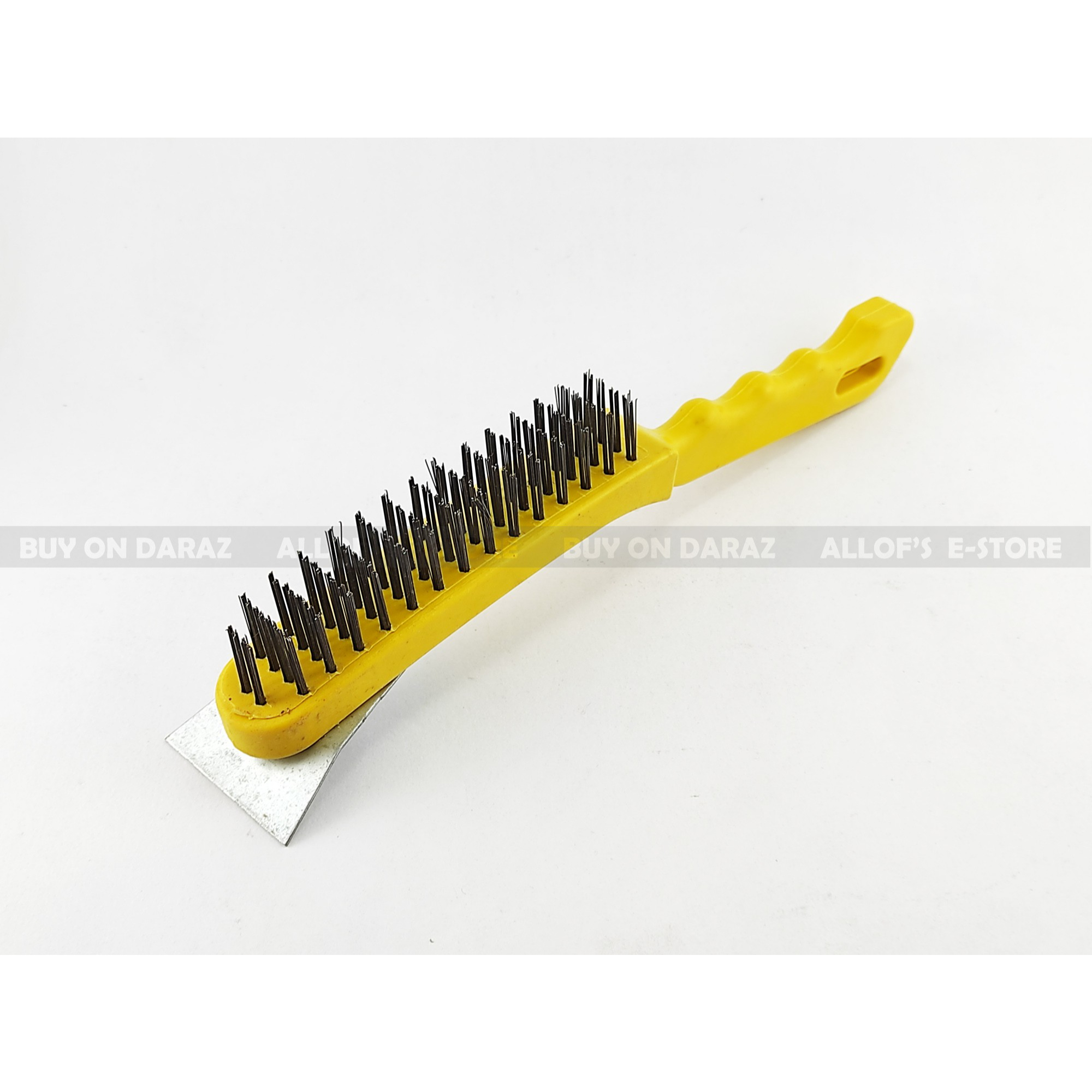 Wire Brush Scrubber with Scrubbing Spatula - For Easy Cleaning Of Moss Of Yard , Garden , Walls Etc...