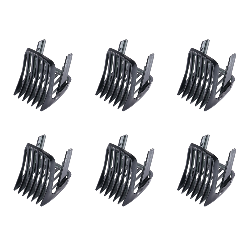 fasdaga 6X for Hair Clipper HC3400 HC3410 HC3420 HC3422 HC3426 HC5410 HC5440 HC5447 HC5450/7452 Attachment Comb Black