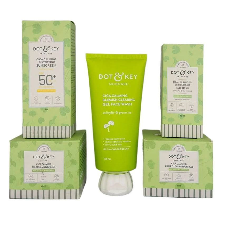 Dot & Key Salicylic Acid + Cica Anti Acne Oily Set | 5 IN 1 | Salicylic for Acne and Dark Spots |
