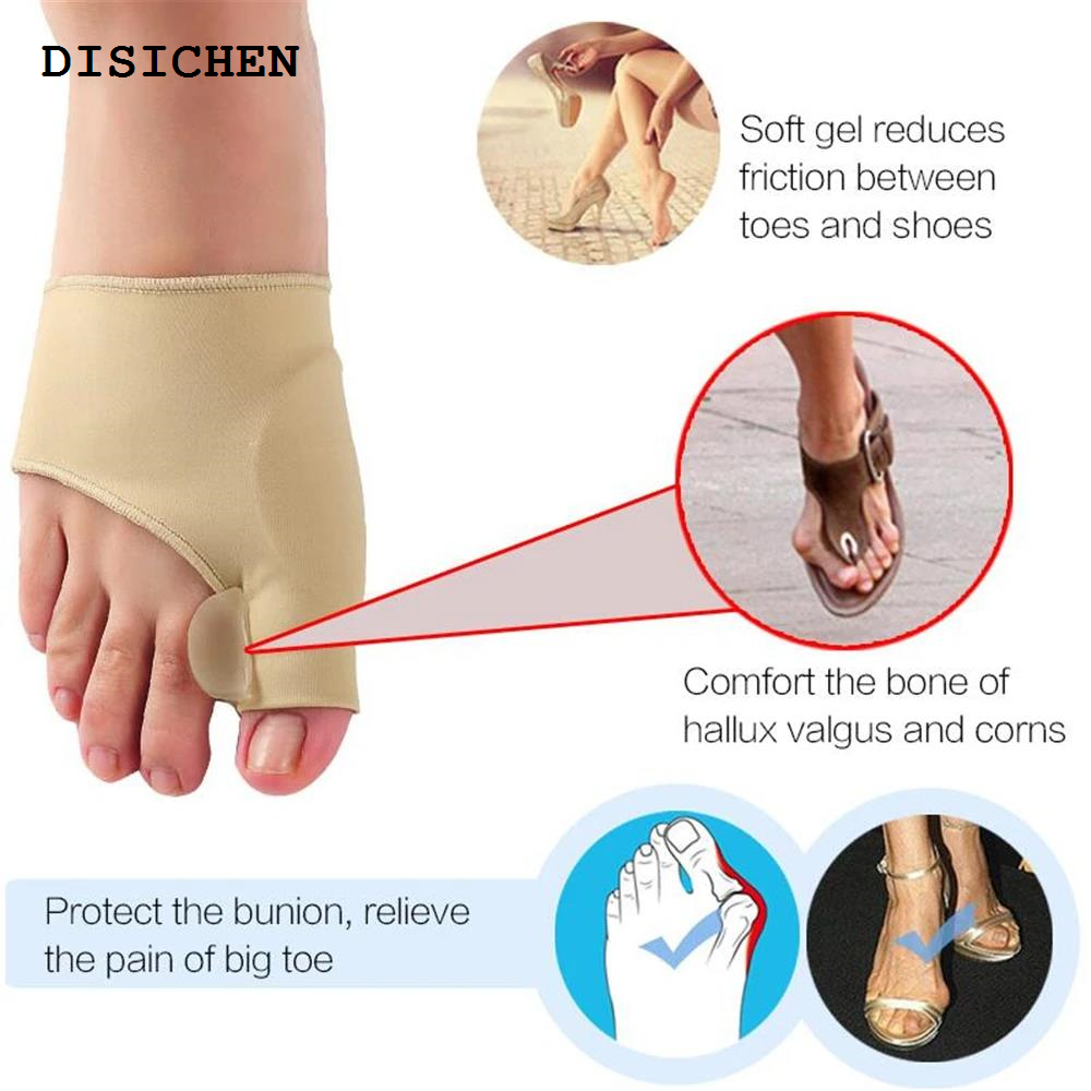 DISICHEN Sales promotion 1Pair Toe Separator Hallux Valgus Bunion Corrector Hammer Toe Straightener Foot Pain Relief Orthopedic Pedicure Tools Foot Care