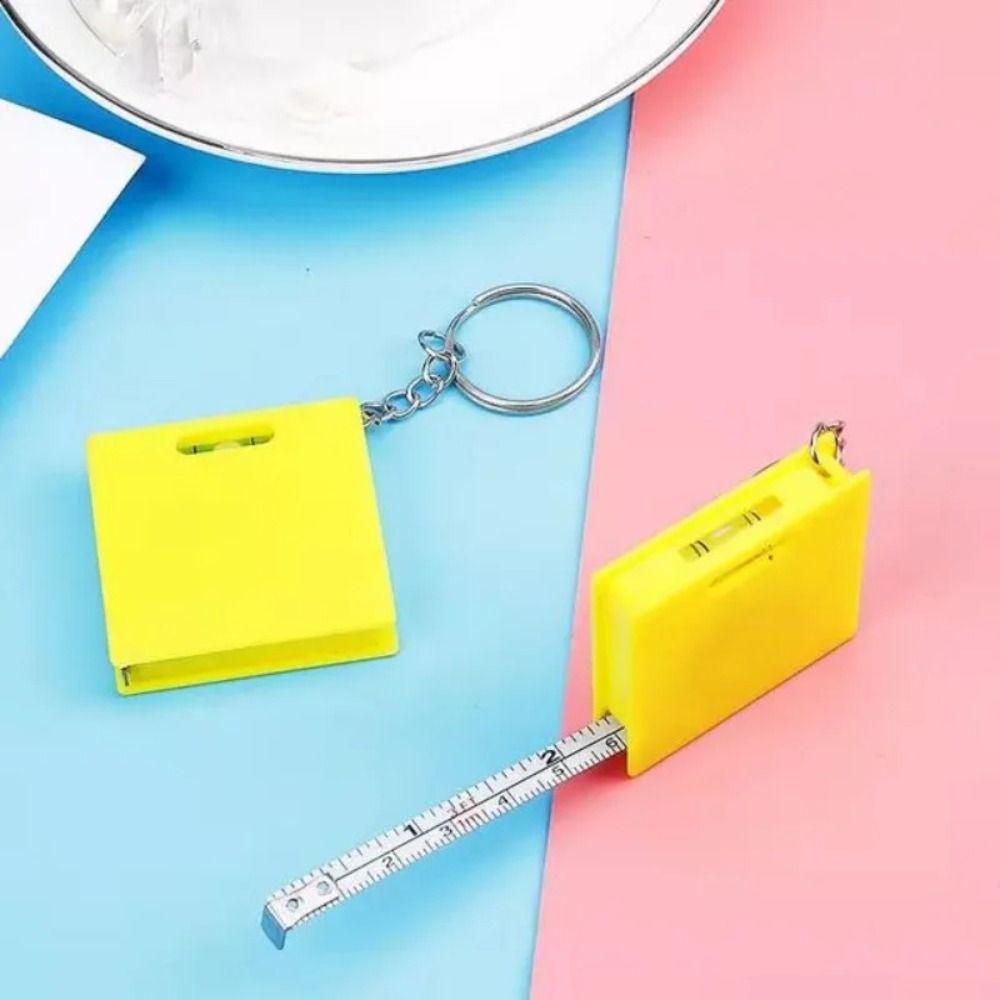 Mini Keychain Tape Measure Easy Reading Automatic Retractable Steel Tape Ruler for Woodworking Construction Sites