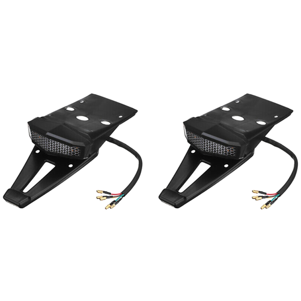 JINMY 2X Motorcycle Rear Brake Tail Light License Plate Lamps Dirt Bike