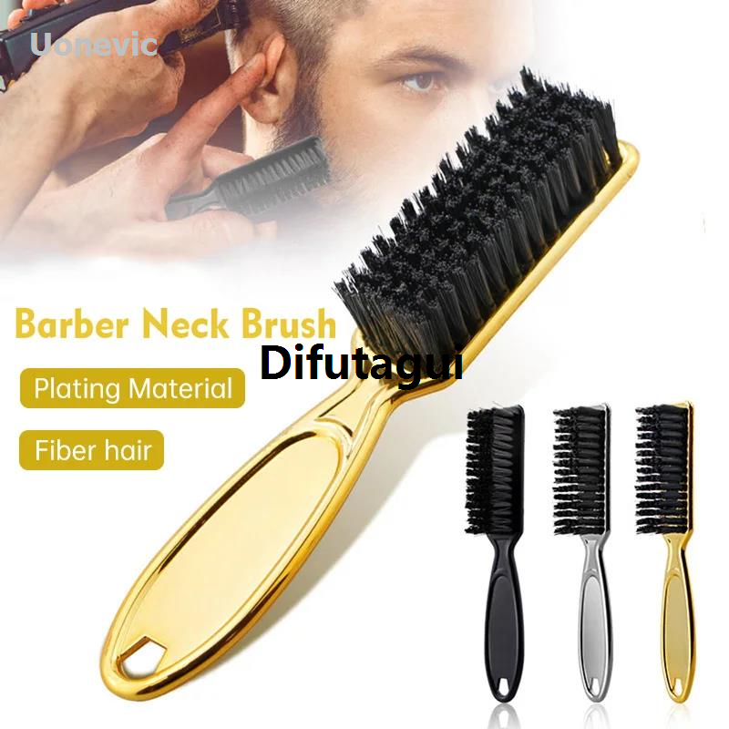 Difutagui Damaged hair neck duster brush retro soft hair cleaning brush Original Affordable with plastic handle for hairstylist hair styling salon tool