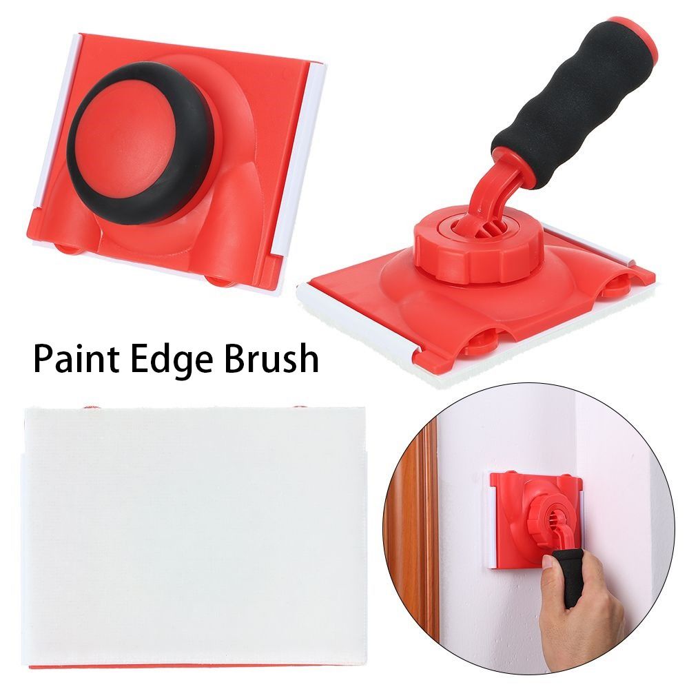1Pcs New Home Decoration Latex Paint Edger Brushes Trimmer Tool Wall Ceiling Corner Wall Brushes With Rotatable Handle Professional Color Separator