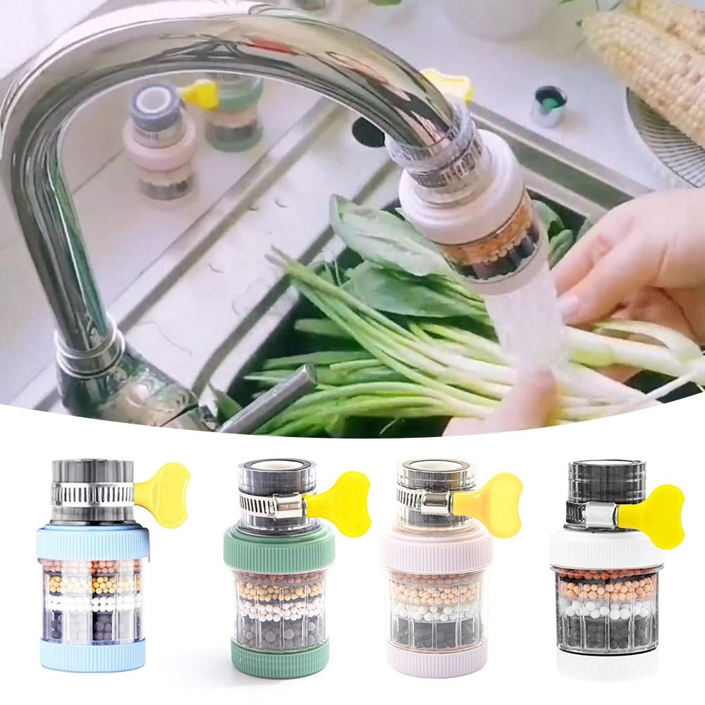Universal Adjustable Water Saving Faucet Filter Filter Nozzle Kitchen Tap 6-layer Filtration