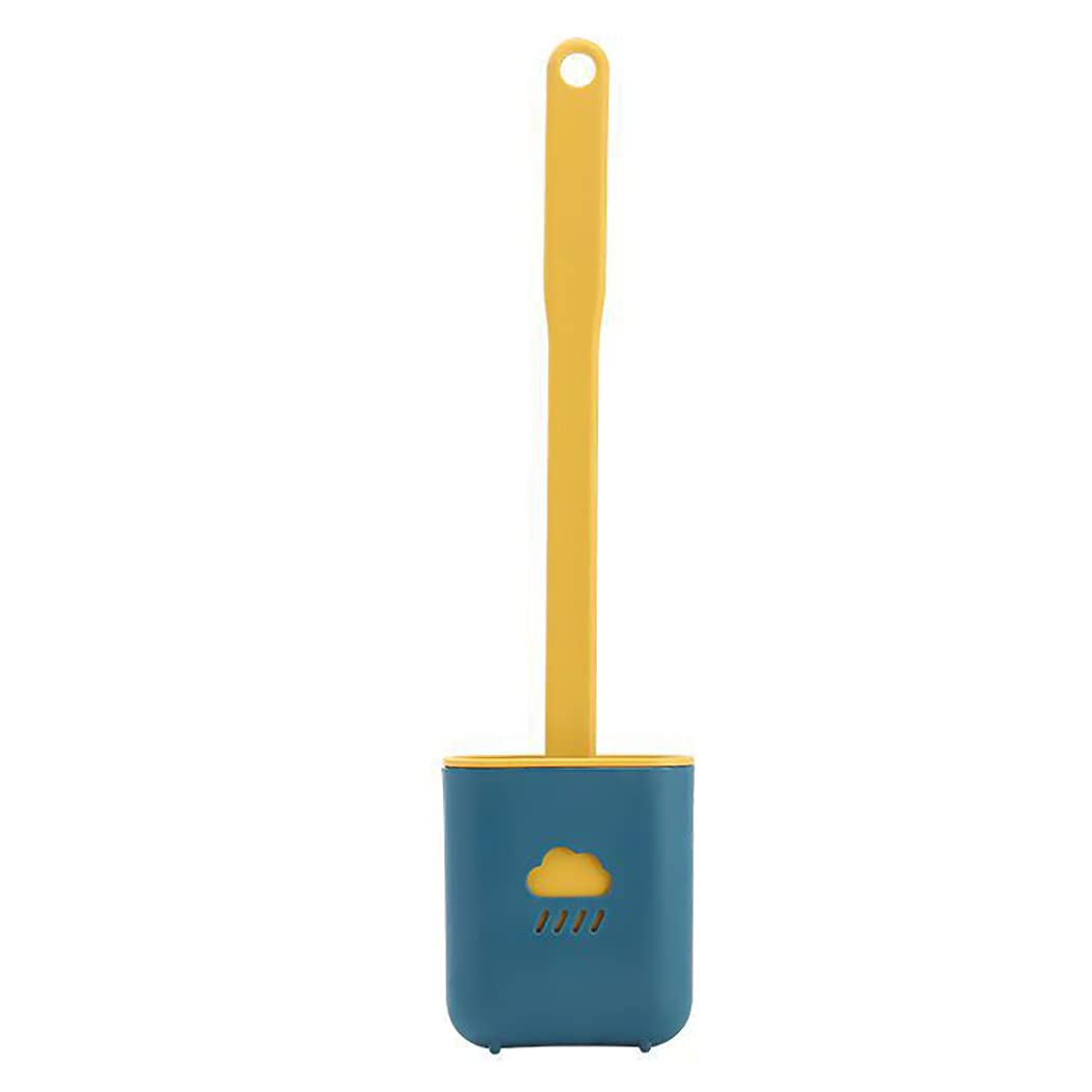 Silicone Wall-Mounted Toilet Brush Set | Flexible Bristles, No Blind Angle Cleaning with Base