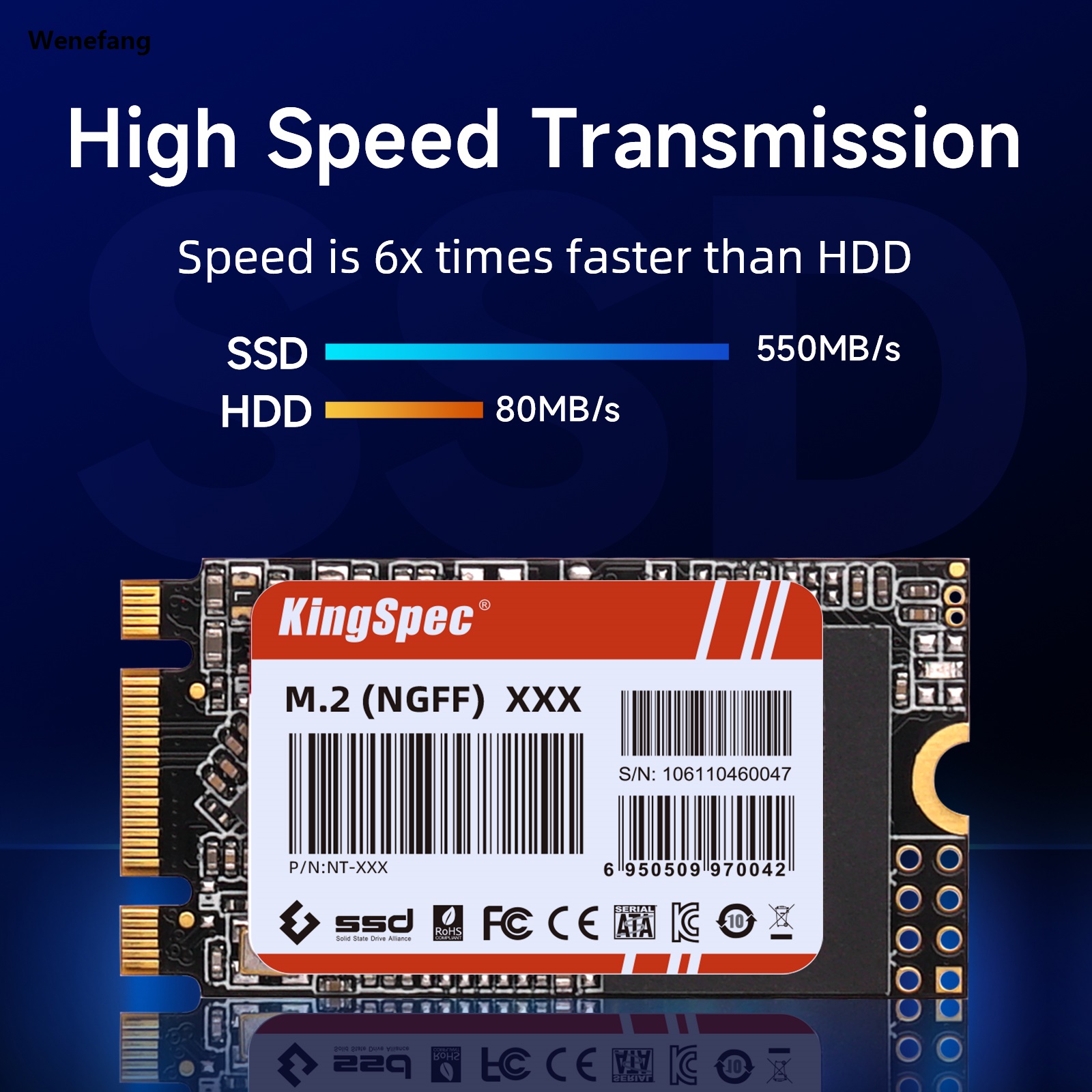 Wenefang KingSpec M.2 SATA SSD SATA3 128GB 256gb 512 gb HDD 2242mm NGFF M2 2025 SATA 1tb 2tb 120gb 240gb Hard Drive for Laptop Destop Thinkpad