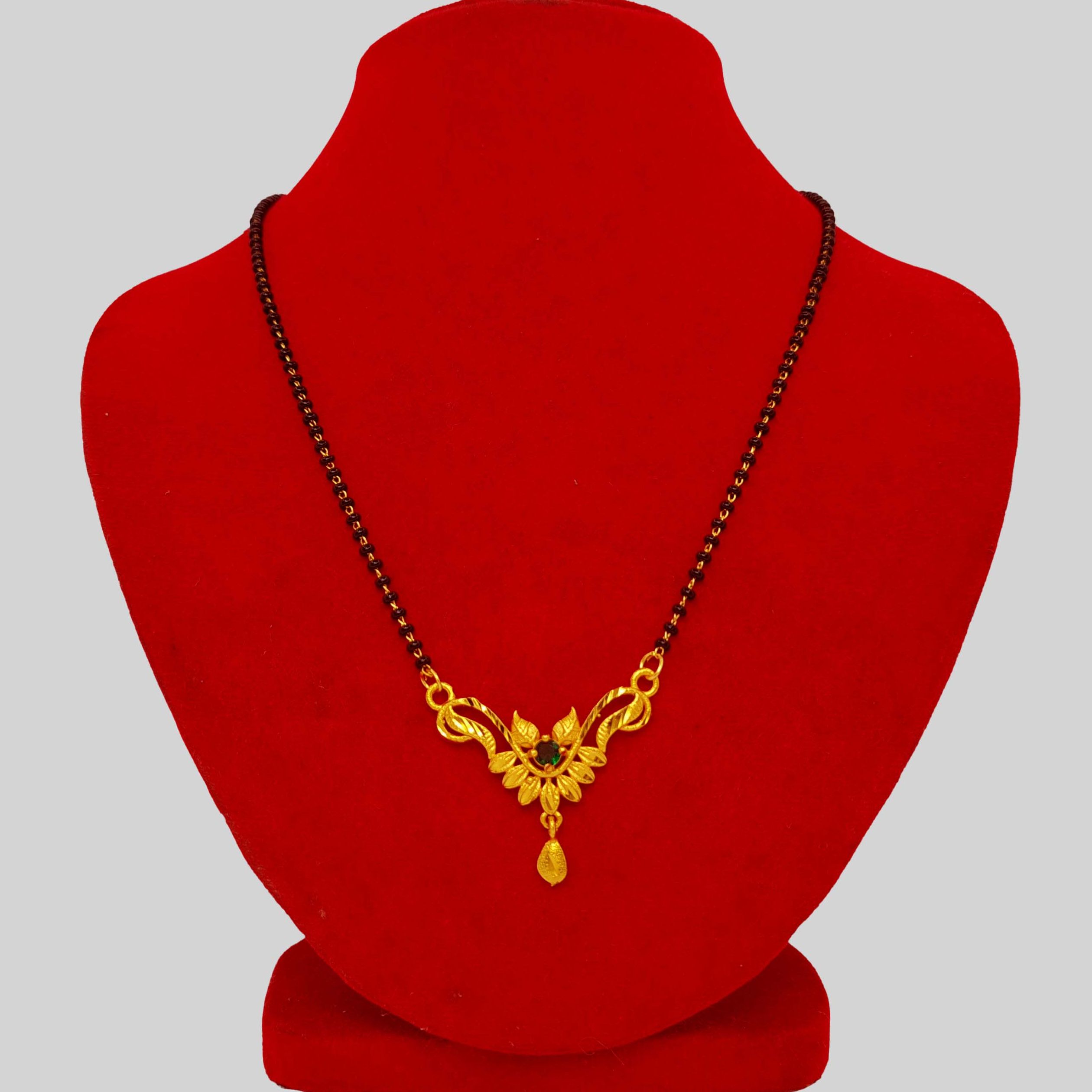 Gold Polised Mangalsutra Design Mangalsutra For Bride | New Design Mangalsutra Indian Mangalsutra Nepali Mangalsutra Simple Mangalsutra For Behuli Bridal Looks Mangalsutra New Married Mangalsutra For Dulahi Indian Design Mangalsutra Black Mangalsutra