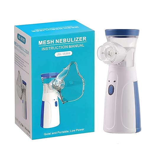 Mesh Nebulizer Machine for COPD, Asthma, Cold, Cough, Cystic Fibrosis and Other Respiratory Discomforts Used by Both Adults and Children