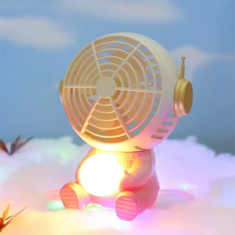 astronaut lamp, kids night light, USB fan, decorative lighting, bedside lamp, and room decor.