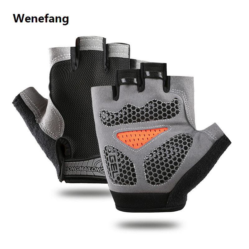 Wenefang Sport Half Finger Cycling Gloves For Men Women Breathable Anti-slip Bike Bicycle Gloves Summer Gym Yoga Training Hand Gloves