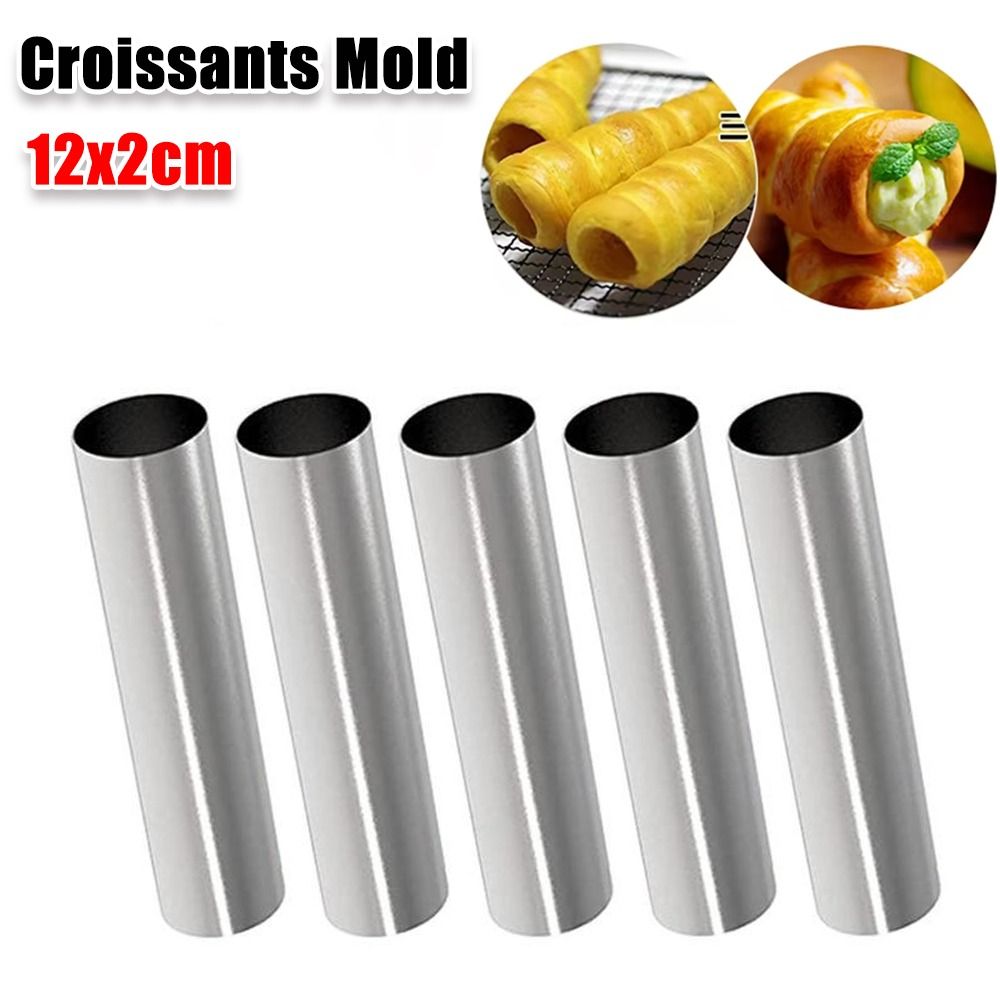 Durable DIY Cream Horn Mold Stainless Steel Reusable Croissants Mold Baking Tool