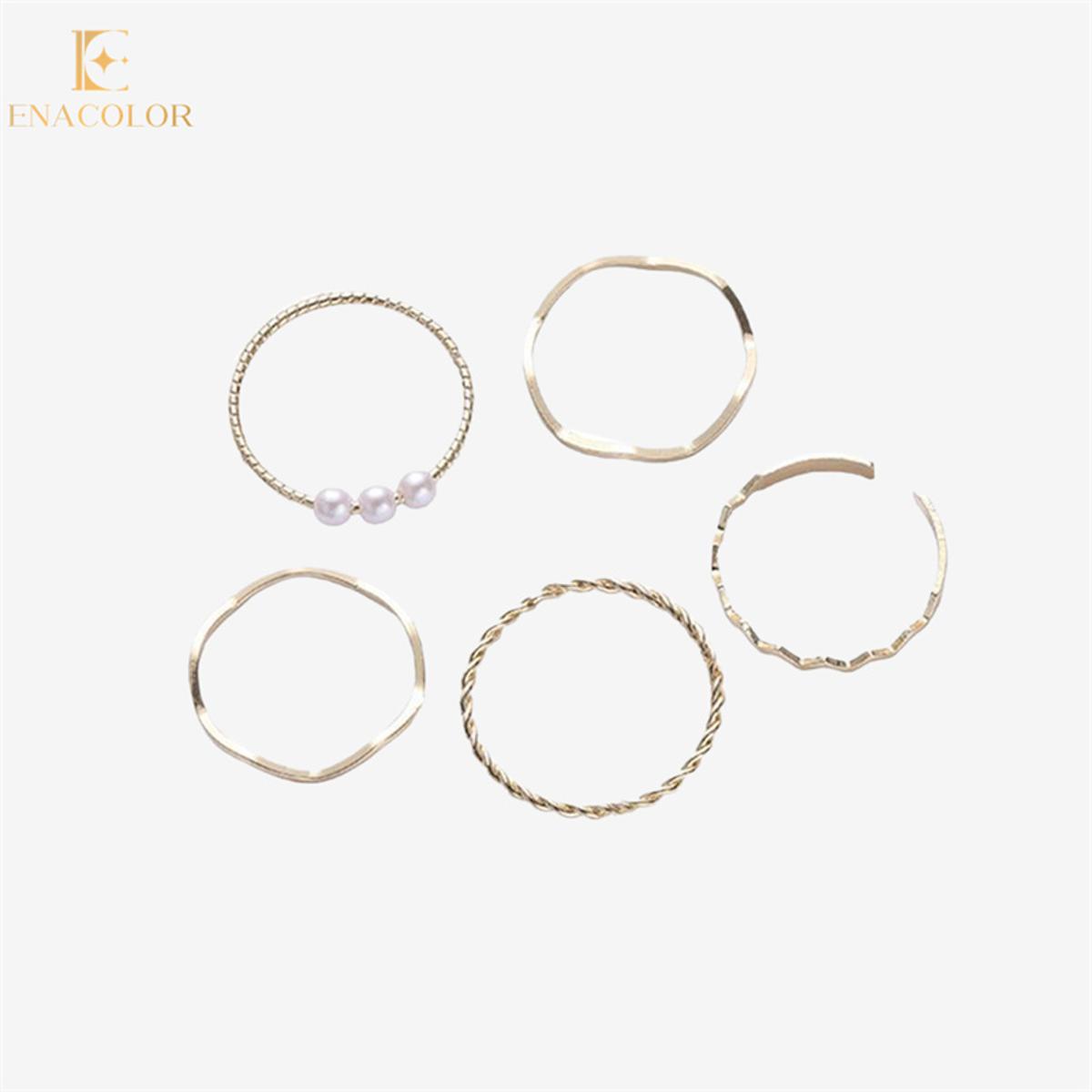 Enacolor Korean Ins 5pcs/Set Rings for Girl Accessories Party Gifts New