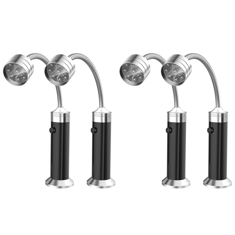 TWEXQNY 4 Pack Barbecue Grill Light Magnetic 360 Degree Adjustable BBQ Light Weather Resistant Outdoor Grill Lights