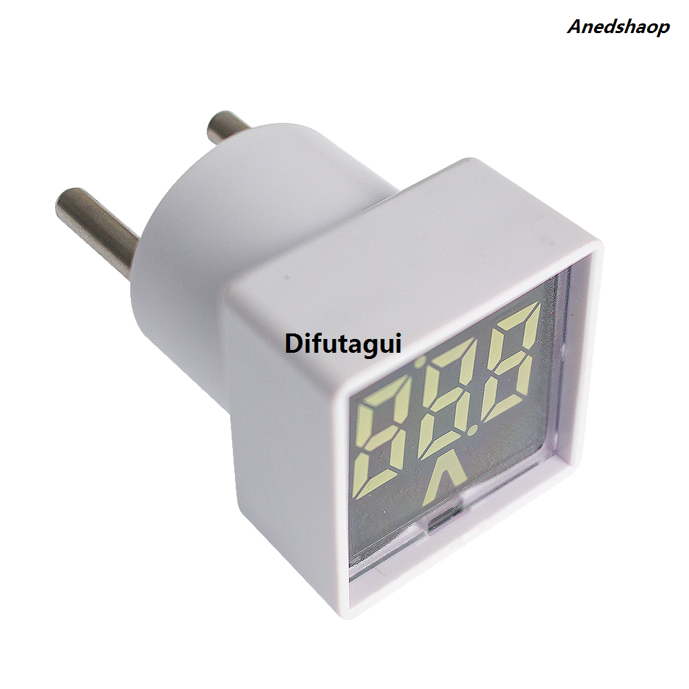 Difutagui AC 50-500V Square LED Digital Voltmeter Voltage Meter EU New Portable style Socket for Electrician Tool Voltmeter Tester Detector