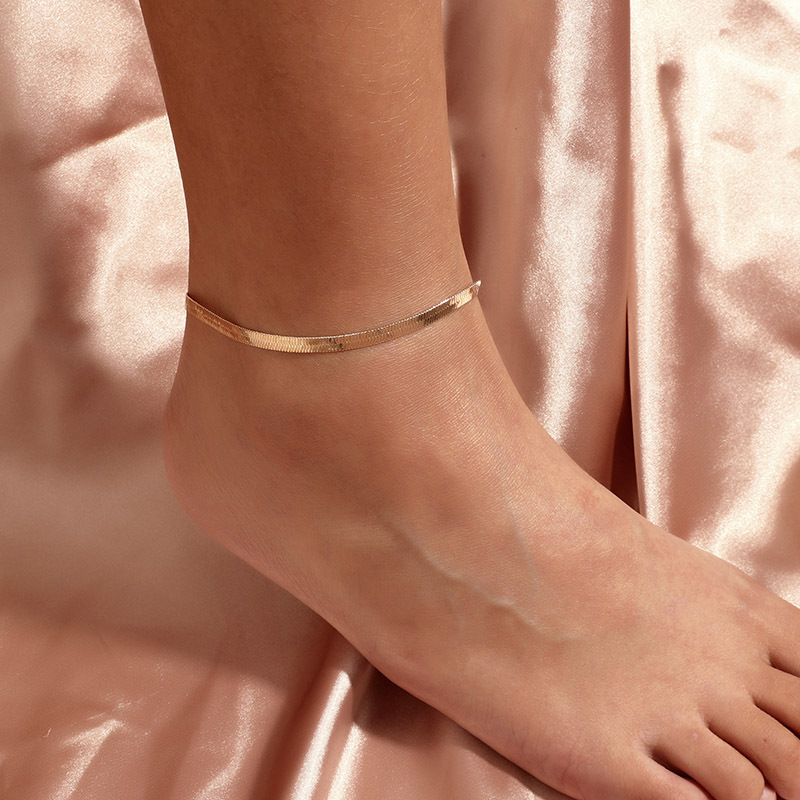 【New Arrivals】Japanese and Korean Style Vintage Ins Niche Creative Design Kanklet Elegant Trendy Simple Cold Style Snake Bone Chain Alloy Kanklet