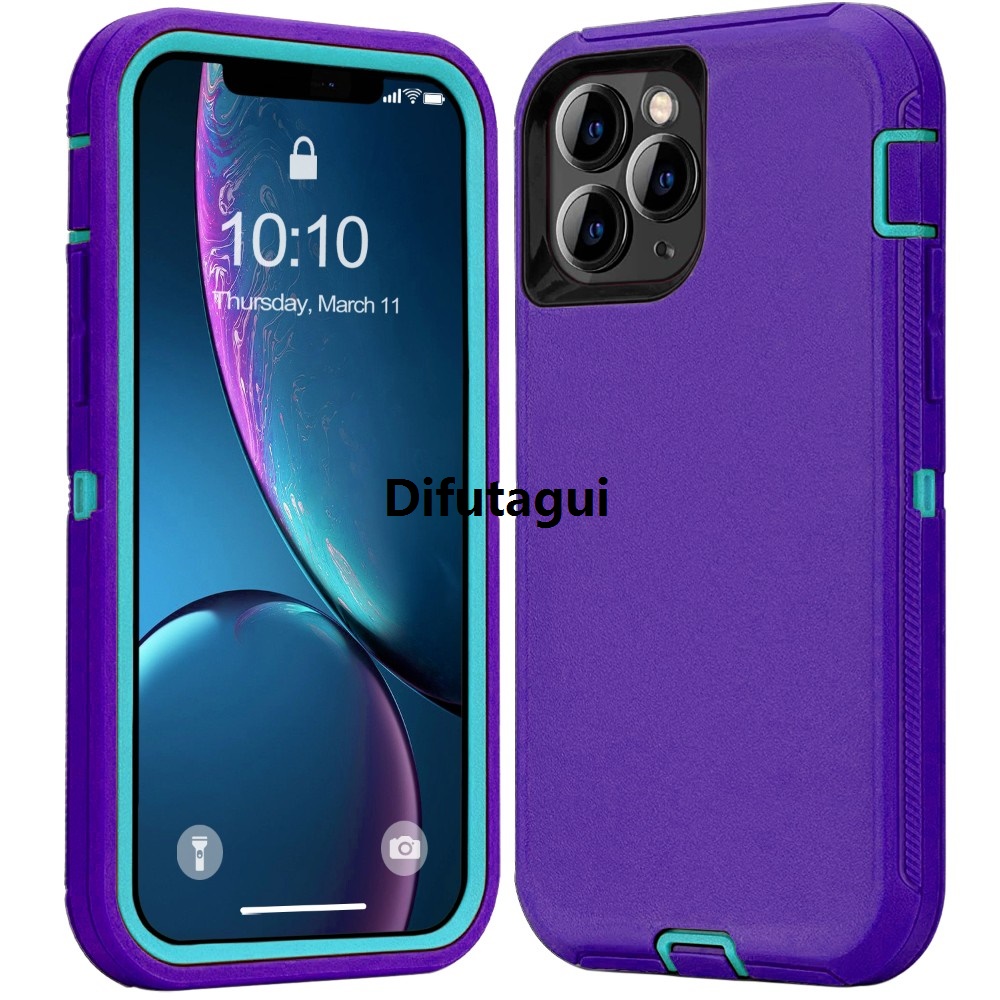 Difutagui 3 IN 1 Heavy Duty PC+TPU Rugged Phone Case For iPhone 16 15 14 12 Bargain price 11 Pro Max 13 Mini X XS Max XR 7 8Plus Shockproof Case Covers