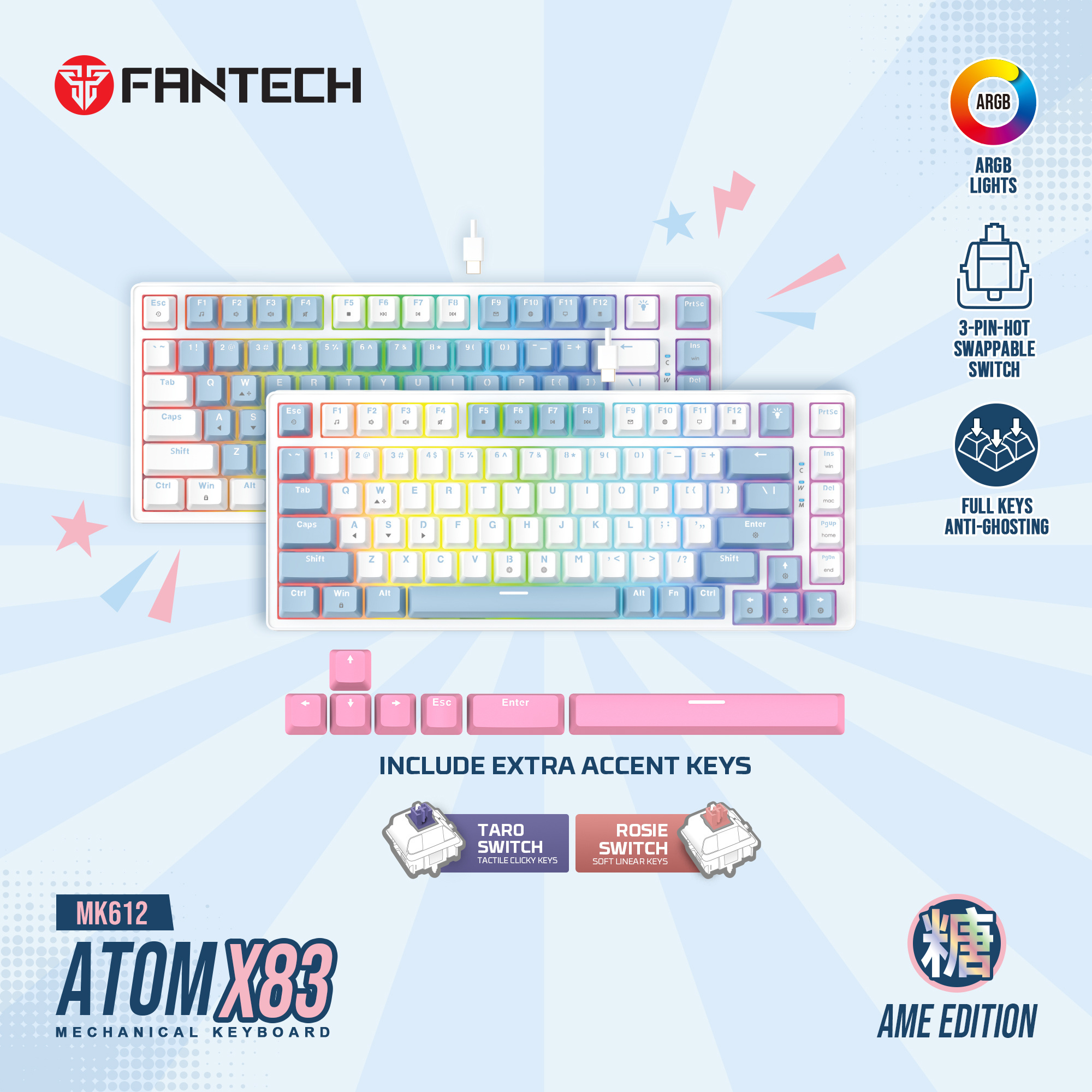 Fantech Atom X83 AME EDITION MK612 Keyboard
