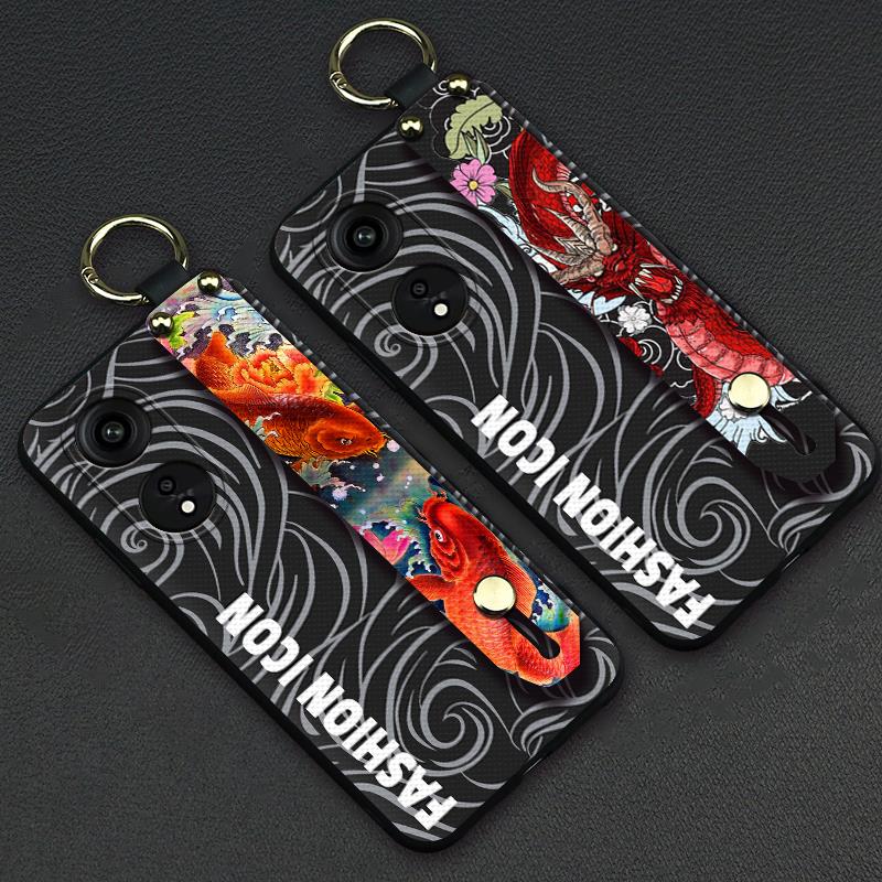 Phone Holder Wrist Strap Phone Case For OPPO A1 Pro 5G/Reno8T 5G ring Waterproof Durable Kickstand personality Anti-dust