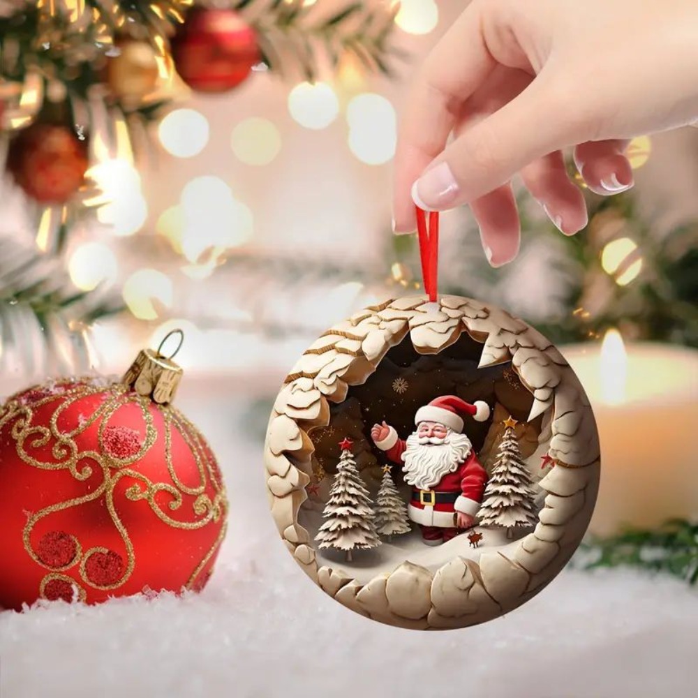 1Pcs New Navidad Hanging Pendant Happy New Year Home Table Decor Xmas Decor Home Decoration Acrylic Pendant Christmas