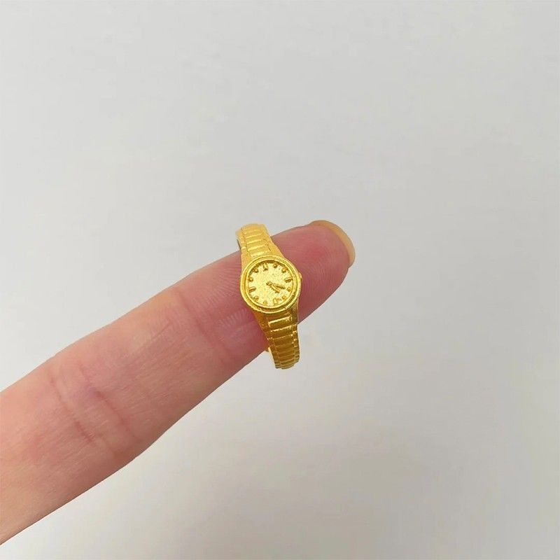 【New arrivals】Gold Watch Ring 520 Hour Hand Watch Ring Open Ring