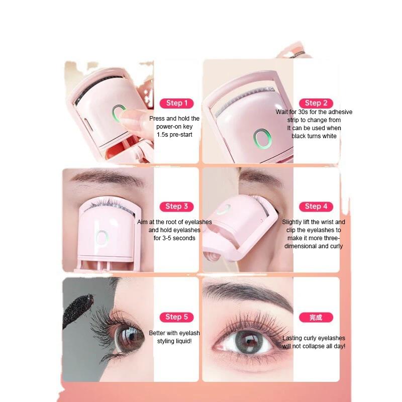 HOT Cheap Eyelash Curler Portable Electric Heated Comb Eye Lash Perm Longlasting Eyelashes Curls Thermal Eyelash Curler Makeup Tools