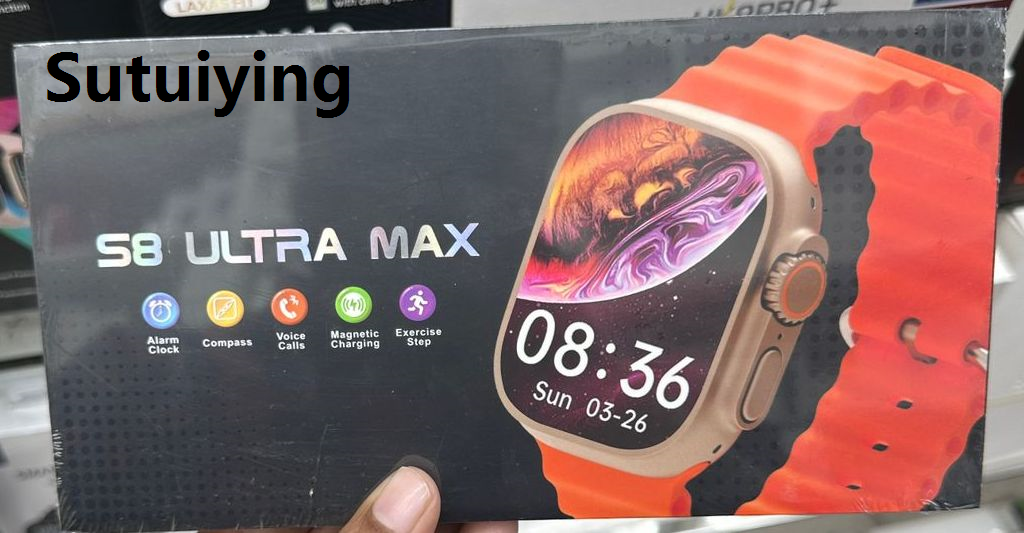 Sutuiying S8 Ultra Max Smart Watch 2.08 Inches IPS Full Screen Touch NFC Smartwatch Waterproof IP67 Sleep Heart Rate Monitor Wireless Charging Sports