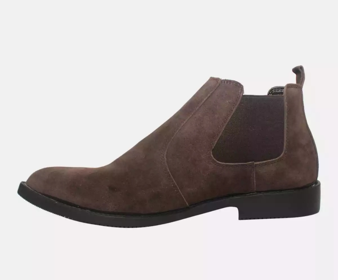 Suede Premium Quality Genuine Leather Boots For Men - Coffee, Brown | Fashion Suede Leather Boot For Men