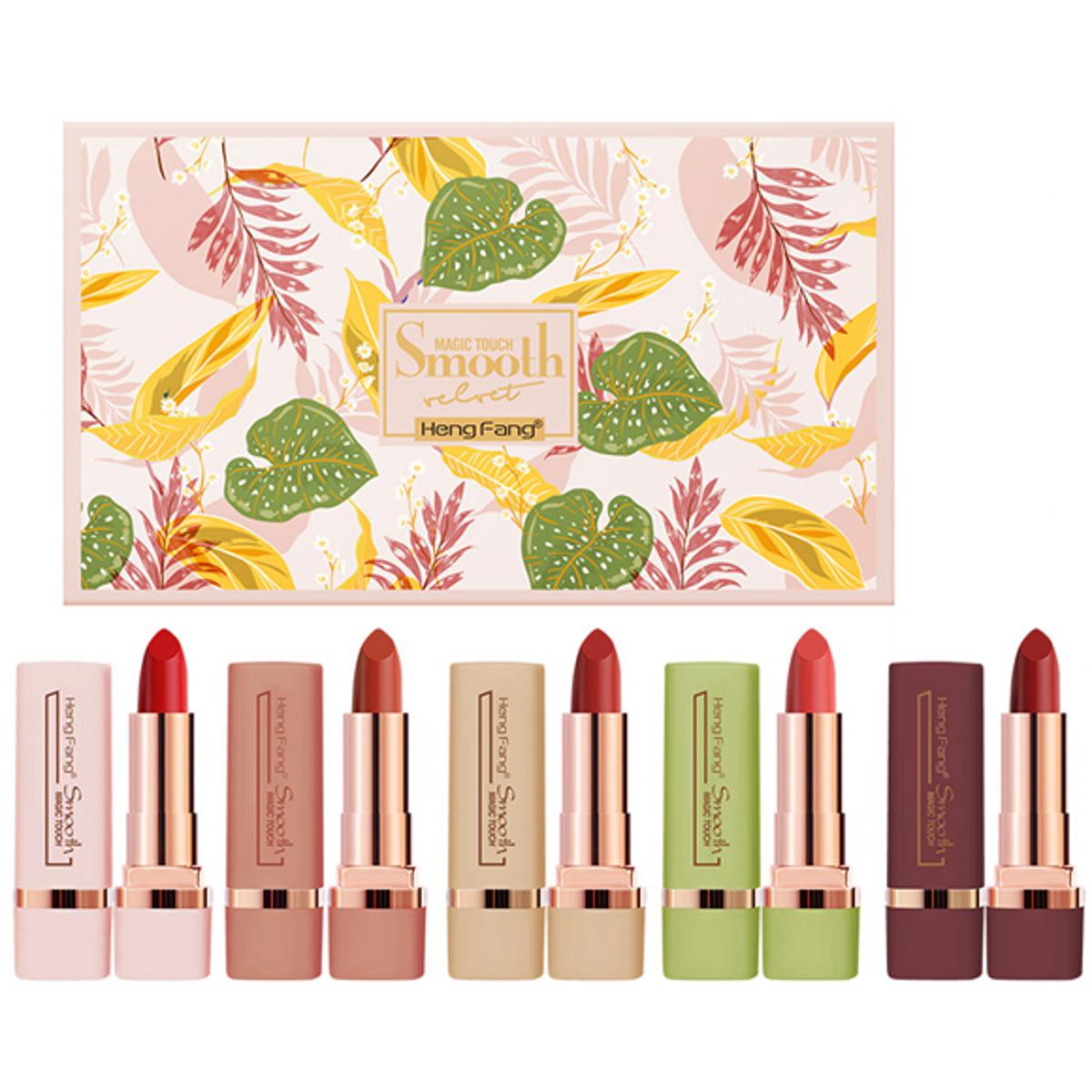HengFang Mousse Magic Tough Smooth Velvet Texture 5 color Matte Lipstick
