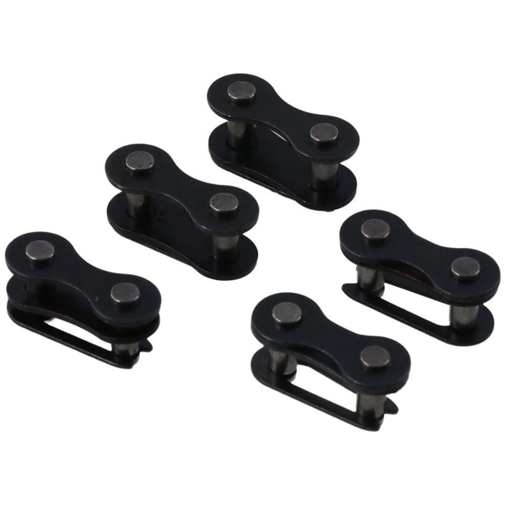 5Pcs Durable Steel Roller Chain Connecting Links Black 20.9MM*10.2MM Bicycle Chain Lock Connector Speed Master Link BMX Bike