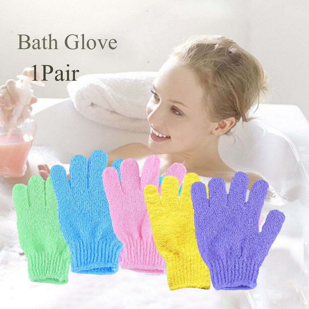 1Pair Rubbing Bathroom Scrubbing Skin Moisturizing Massage Sponge Bath Gloves Wash Cloth Shower Brush Body Cleaner